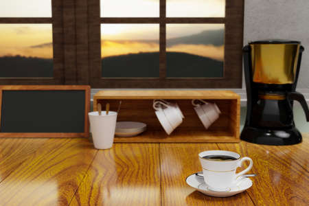 Fresh coffee beans on a roaster oven. To dry or roast coffee beans. Before being ground into powder To make fresh coffee. 3D Renderingの写真素材
