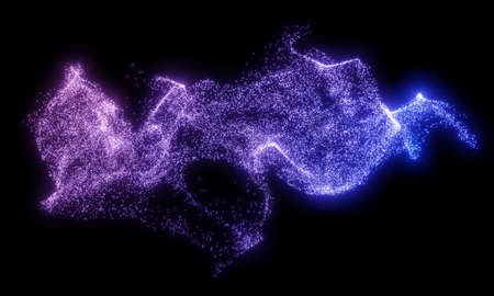 Abstract purple , pink , red and blue glitter particles background use for wallpaper. Multi-colored...