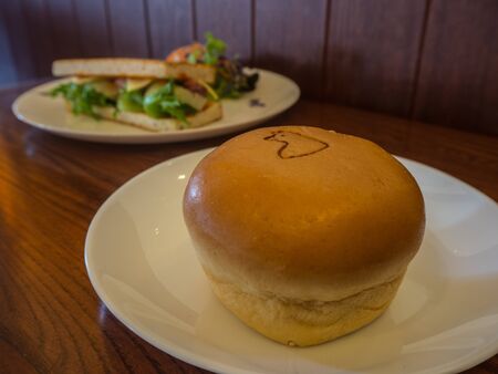 solf bread and sandwichの写真素材