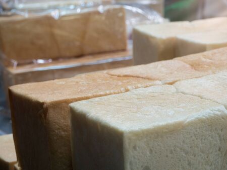 fresh bread in factory