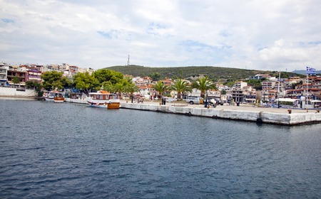 Small port in Neos Marmaras village, Greeceのeditorial素材