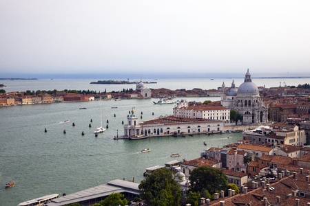 Grand Canal and Basilica Santa Maria della Saluteの写真素材