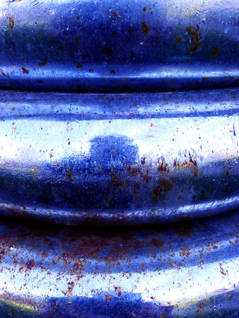 Rusted Chrome Texture In Blueの写真素材