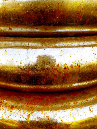 Rusted Chrome Texture In Orangeの写真素材