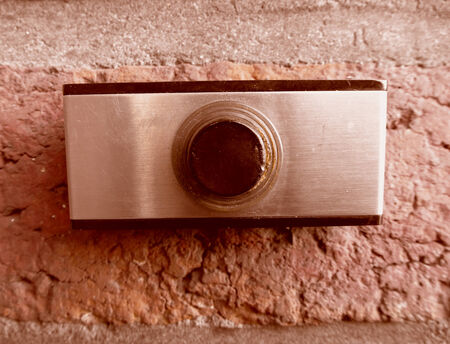 Old Doorbell In Sepiaの写真素材