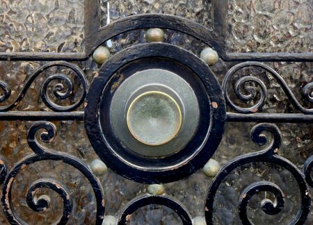 Metal Door Knob on Classic Door Frameの写真素材