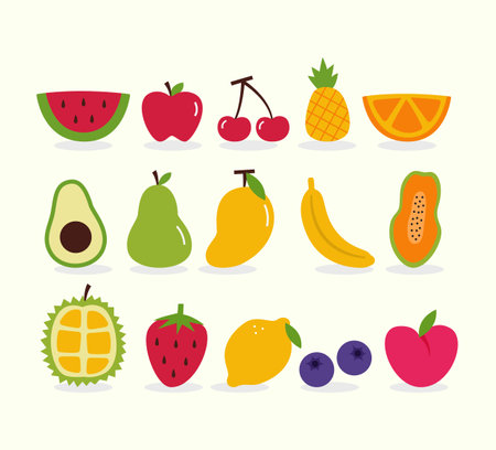 Fruits design over beige background, vector illustration eps10のイラスト素材