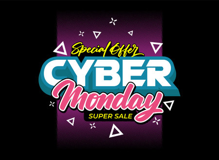 Cyber monday special offers background vector illustrationのイラスト素材