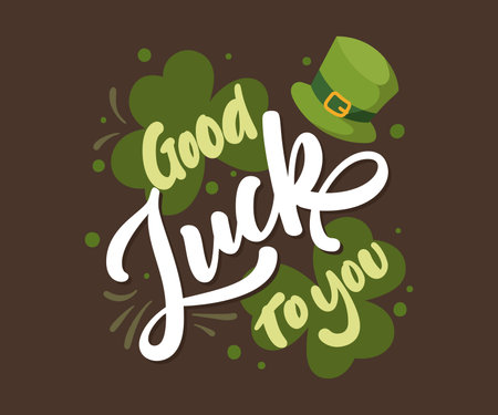 Good luck to you lettering graphic vector illustrationのイラスト素材