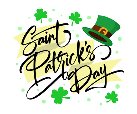 Saint Patrick's Day lettering graphic vector illustrationのイラスト素材