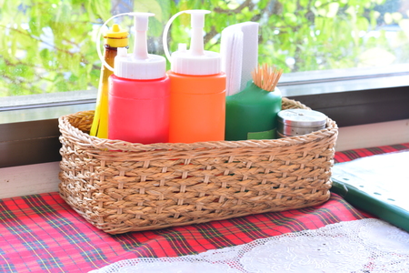 Sauce bottle colorfulの写真素材