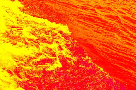 Wave in the blood red seasの写真素材