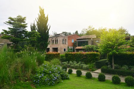 Visit La Toscana Resort at Suan phueng District Ratchaburi Province ,Thailand on 21 July 2017 - The beautiful village resort Rome style for relax on holidayのeditorial素材