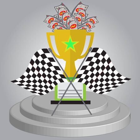 Money use for making Champion business of conceptのイラスト素材