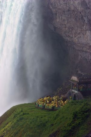 Scenic Caves at the Horseshoe Falls, Niagara Falls, Canadaの写真素材
