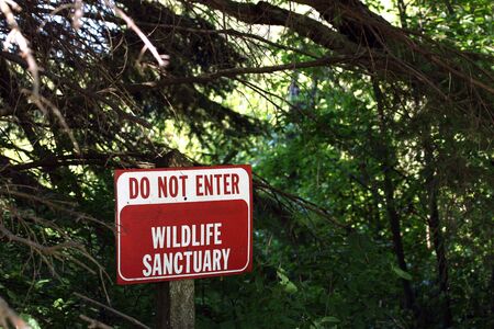 No trespassing sign