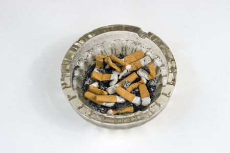 Isolated image of ashtray from above