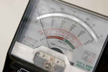 Close-up of voltage meterの写真素材