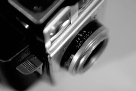 Close-up of antique camera with limited depth of fieldの写真素材