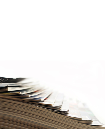 Magazines with blank area above for sample textの写真素材