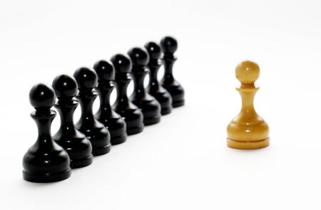 Chess figures bishops, concept of teamworks の写真素材