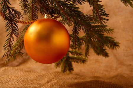 Christmas decorations to hang on a Christmas treeの写真素材
