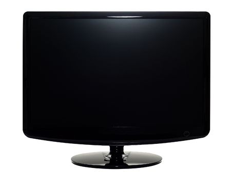 The modern TV with the flat screen. It is isolated. Studio light.の写真素材