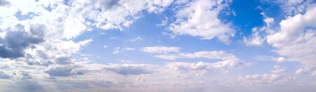 The wide sky with clouds for your convenient use.の写真素材