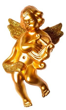 Figure of an angel-cupid gold color is isolated on a white background
searchの写真素材