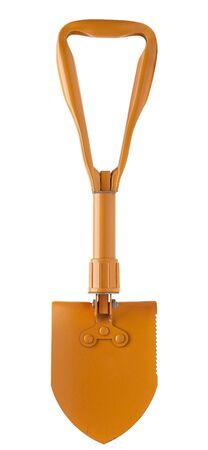 Folding shovel isolated on a white backgroundの写真素材