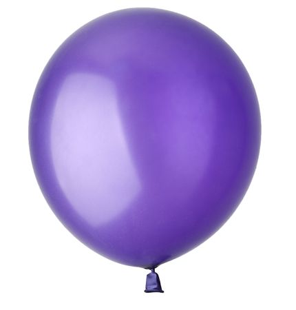 Children's blue balloon isolated on a white backgroundの写真素材