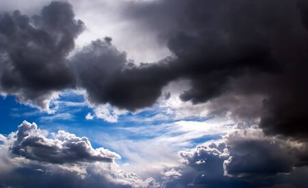 Dramatic sky before the stormの写真素材