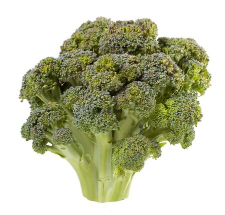 Broccoli is isolated on a white backgroundの写真素材