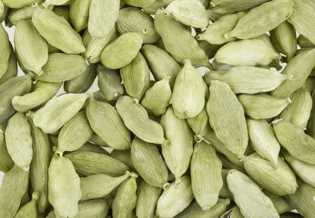 Cardamom whole, the Indian spice. Filmed close upの写真素材