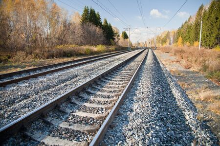 Railroad tracksの写真素材