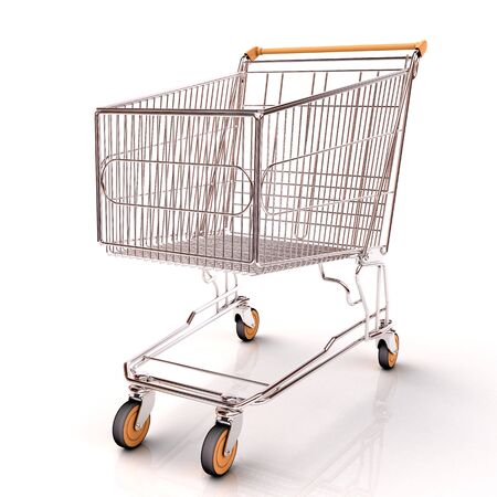 Shopping cart isolatedの写真素材