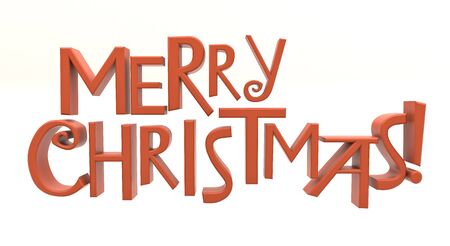 Merry Christmas text isolatedの写真素材