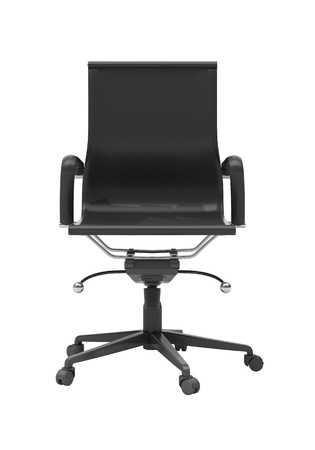 Gray office chair isolatedの写真素材