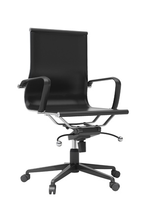Gray office chair isolatedの写真素材