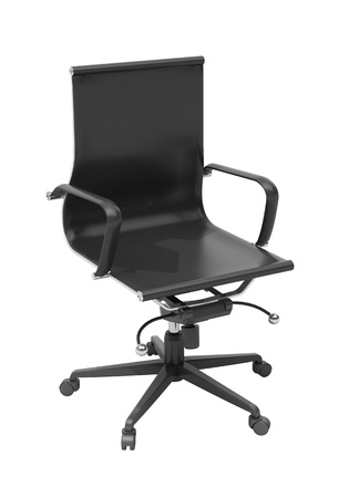 Gray office chair isolatedの写真素材