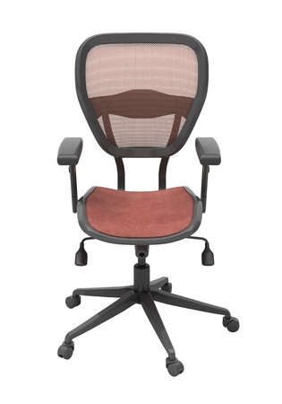 Modern office chair isolated on white backgroundの写真素材