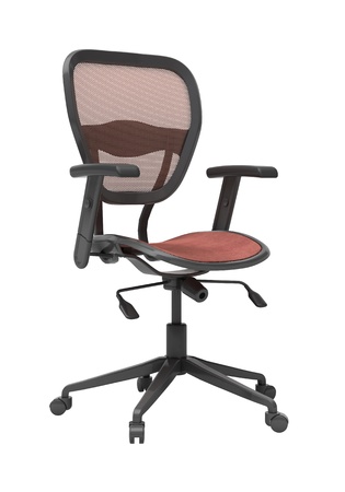 Modern office chair isolated on white backgroundの写真素材