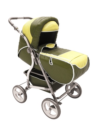 Children stroller closeup on a light backgroundの写真素材