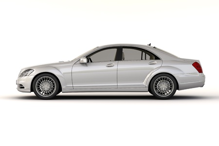 Luxury car in the studio on a light backgroundの写真素材