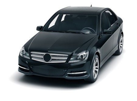 Luxury car in the studio on a light backgroundの写真素材