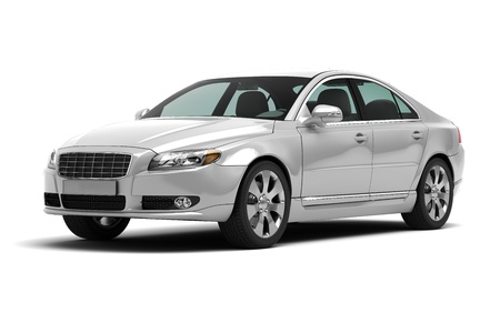 Luxury car in the studio on a light backgroundの写真素材