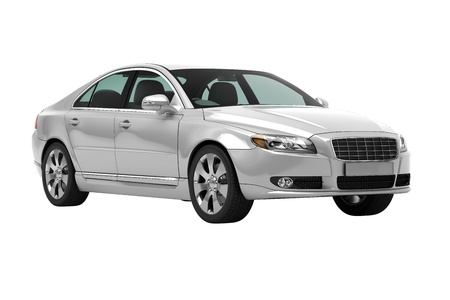 Luxury car in the studio on a light backgroundの写真素材