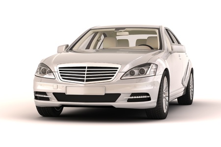 Luxury car in the studio on a light backgroundの写真素材
