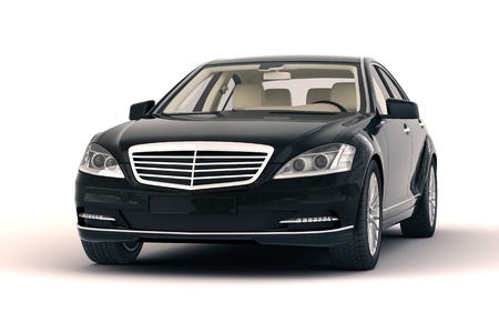 Luxury car in the studio on a light backgroundの写真素材