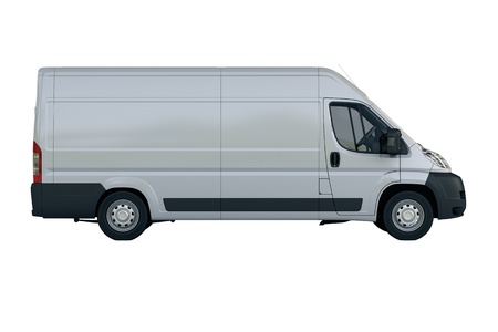 Commercial vehicle in the studio on a light backgroundの写真素材